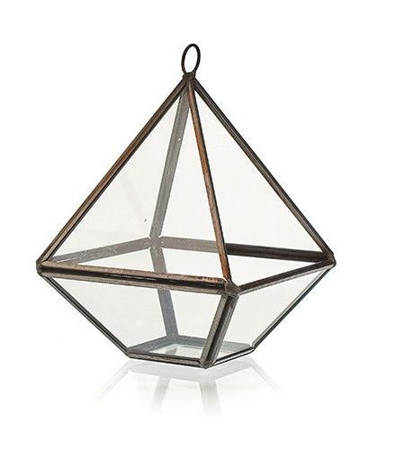 Glass Terrarium - Small Diamond