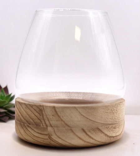 Large Terrarium on Natural Tung Wood