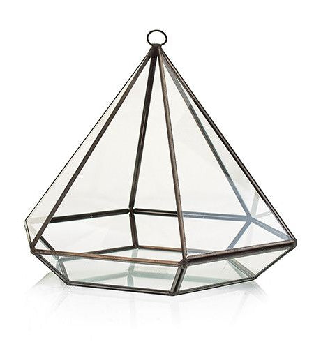 Glass Terrarium - Large Diamond