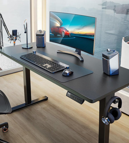 Height Adjustable Electric Standing Desk, 48 X 24 Inches Sit Stand up Desk, Memory Computer Home Office Desk (Black)